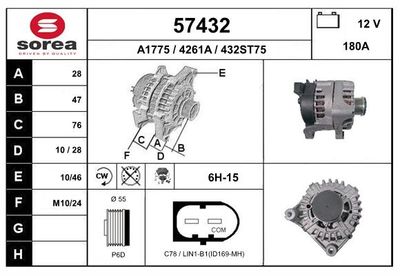 GENERATOR / ALTERNATOR EAI 57432