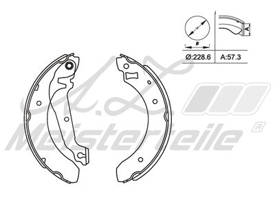 комплект спирачна челюст A.Z. Meisterteile AZMT-44-026-1209