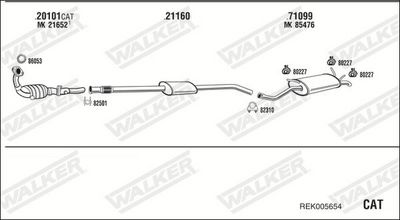 ABGASANLAGE WALKER REK005654