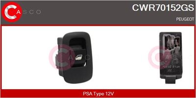 Spínač, zvedací zařízení oken CASCO CWR70152GS