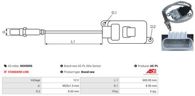 SENZOR NOX INJECTIE ADITIV AS-PL NOX9095 2