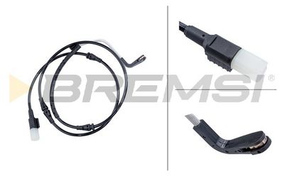Warning contact, brake pad wear