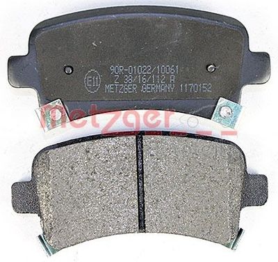 BREMSBELAGSATZ SCHEIBENBREMSE METZGER AUTOTEILE 1170152 2
