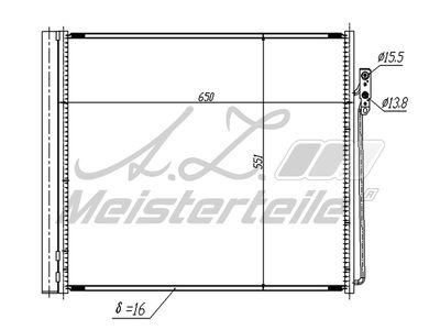 кондензатор, климатизация A.Z. Meisterteile AZMT-45-030-1591