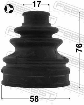 Bellow, drive shaft 0115-ALA49RT