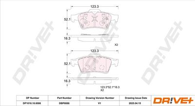 BREMSBELAGSATZ SCHEIBENBREMSE DR!VE+ DP1010100086 2