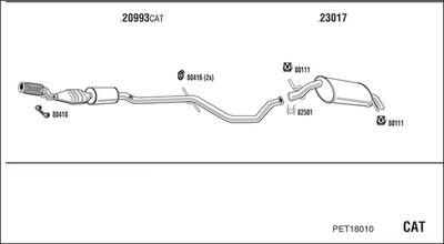 Układ wydechowy WALKER PET18010