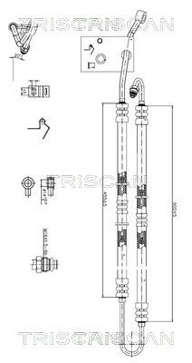 хидравличен маркуч, кормилно управление TRISCAN 8516 11036