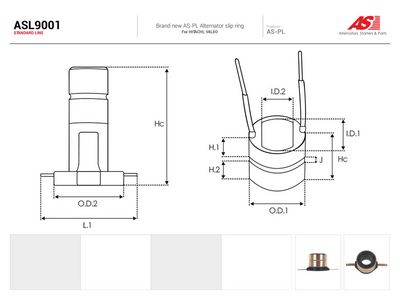 Släpring, generator AS-PL ASL9001