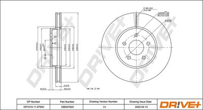 BREMSSCHEIBE DR!VE+ DBD0750C 2