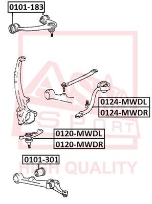 Шарнир независимой подвески / поворотного рычага ASVA 0120-MWDR для TOYOTA PROGRES