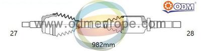 Приводной вал Multiparts 18-016300 для FORD TOURNEO