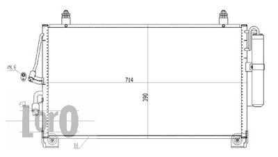 Конденсатор, кондиционер ABAKUS 033-016-0005 для MITSUBISHI OUTLANDER