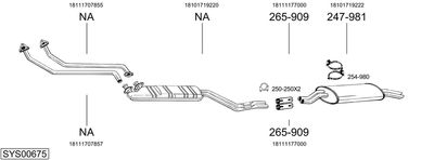 Изпускателна система BOSAL SYS00675