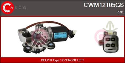 CASCO CWM12105GS Двигатель стеклоочистителя  для OPEL ANTARA (Опель Антара)