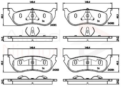 Комплект тормозных колодок, дисковый тормоз COMLINE ADB01751 для FORD USA WINDSTAR