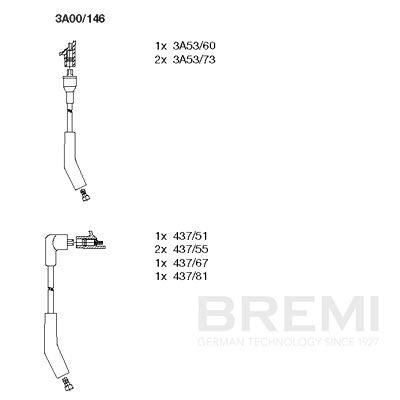 комплект запалителеи кабели BREMI 3A00/146