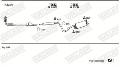 Изпускателна система WALKER VWK003932C