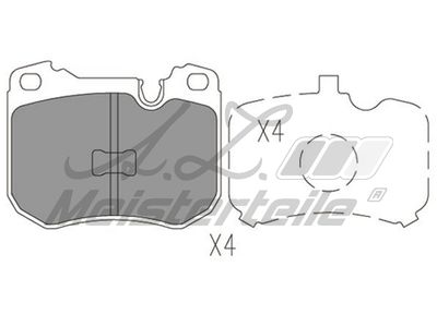 комплект спирачно феродо, дискови спирачки A.Z. Meisterteile AZMT-44-022-2255