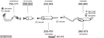 SISTEM DE ESAPAMENT BOSAL SYS07410