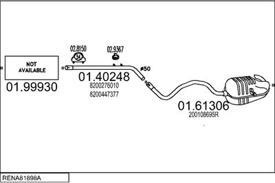 SISTEM DE ESAPAMENT MTS RENA81898A031163