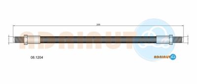 Тормозной шланг ADRIAUTO 08.1204 для DAIHATSU CHARMANT