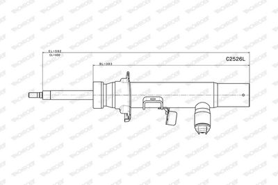 Schokdemper Voor Links past: BMW X3 (F25), X4 (F26) 1.6-3.0D 09.10-03.18