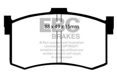 Комплект тормозных колодок, дисковый тормоз EBC Brakes DP631 для HONDA LEGEND