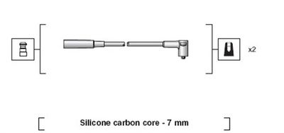 Комплект проводов зажигания MAGNETI MARELLI 941318111243 для LADA OKA