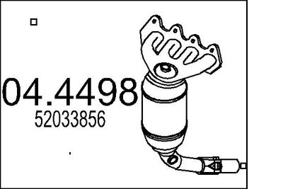 MTS 04.4498 Каталізатор  для FIAT 500 (Фиат 500)