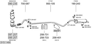 Układ wydechowy BOSAL SYS11469