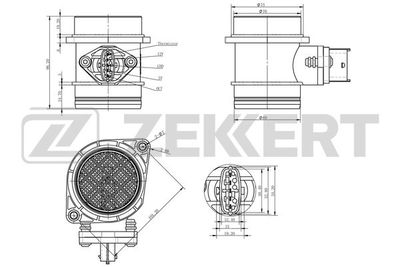 Расходомер воздуха ZEKKERT SE-1013 для GAZ VOLGA