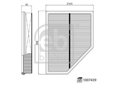 Vzduchový filter FEBI BILSTEIN 1007439