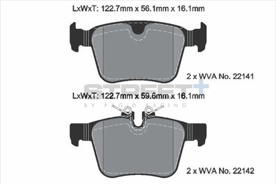 Sada brzdových destiček, kotoučová brzda PAGID Racing T8012SP2001