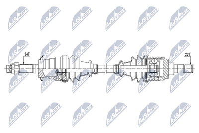 NTY NPW-DA-000 Піввісь в зборі  для DAIHATSU (Дайхатсу)