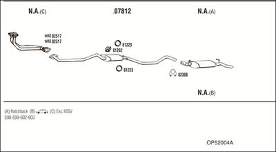 SISTEM DE ESAPAMENT WALKER OP52004A