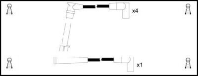 Комплект проводов зажигания LEMARK HOES1031 для ISUZU GEMINI