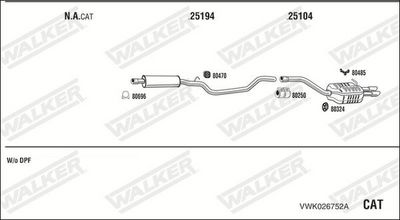 Изпускателна система WALKER VWK026752A