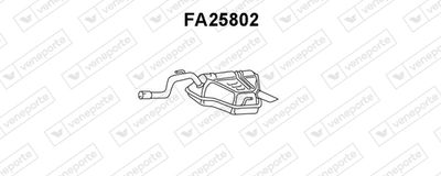 Глушитель выхлопных газов конечный VENEPORTE FA25802 для FIAT PALIO