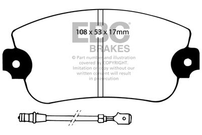 Комплект тормозных колодок, дисковый тормоз EBC Brakes DP2230 для LANCIA BETA