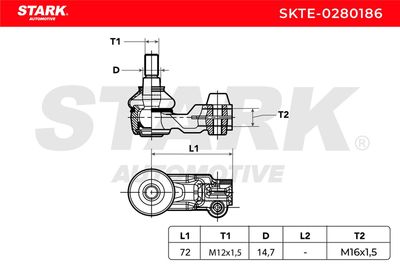 накрайник на напречна кормилна щанга STARK SKTE-0280186