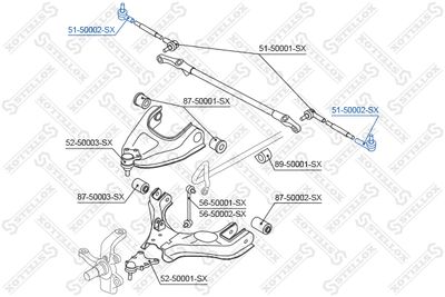накрайник на напречна кормилна щанга STELLOX 51-50002-SX