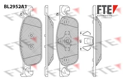 Комплект тормозных колодок, дисковый тормоз FTE 9011195 для LADA XRAY