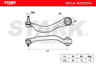 носач, окачване на колелата STARK SKCA-0050574
