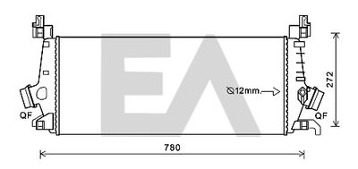 Интеркулер EACLIMA 36A54041 для OPEL CASCADA