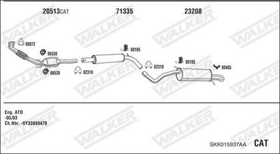 SISTEM DE ESAPAMENT WALKER SKK015937AA