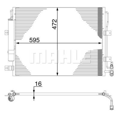 MAHLE AC 273 000S Радиатор кондиционера  для LAND ROVER RANGE ROVER SPORT I (L320) 3.0 D 4x4