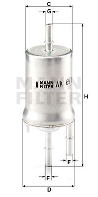 Топливный фильтр MANN-FILTER WK 69 для SKODA YETI
