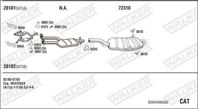 Изпускателна система WALKER BWH09092