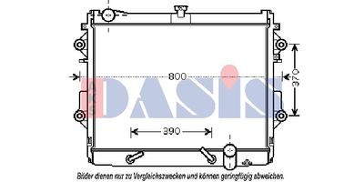 Радиатор, охлаждение двигателя AKS DASIS 210222N для TOYOTA LAND CRUISER